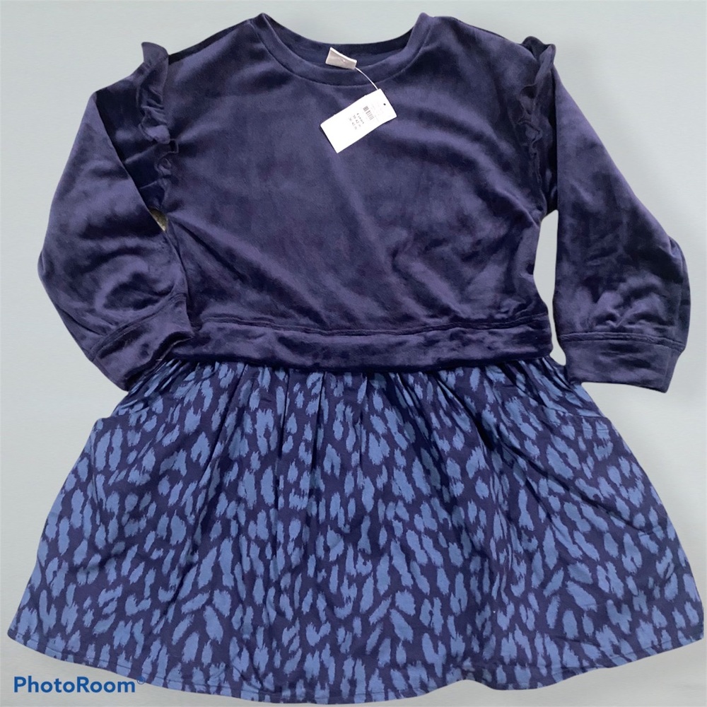 Gap Toddler Mix-Media Ruffle Sweatshirt Dress